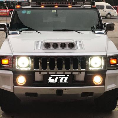 Внедорожное освещение на капот Hummer H2: Прожекторы с дистанционным управлением