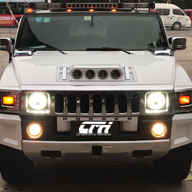 Hummer H2 Hood Mount Lighting: Remote Control Spotlights