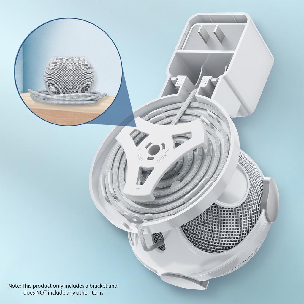 Wall-mounted Smart Speaker Stand Suitable for HomePod Mini Audio Stand with Power Cord Management
