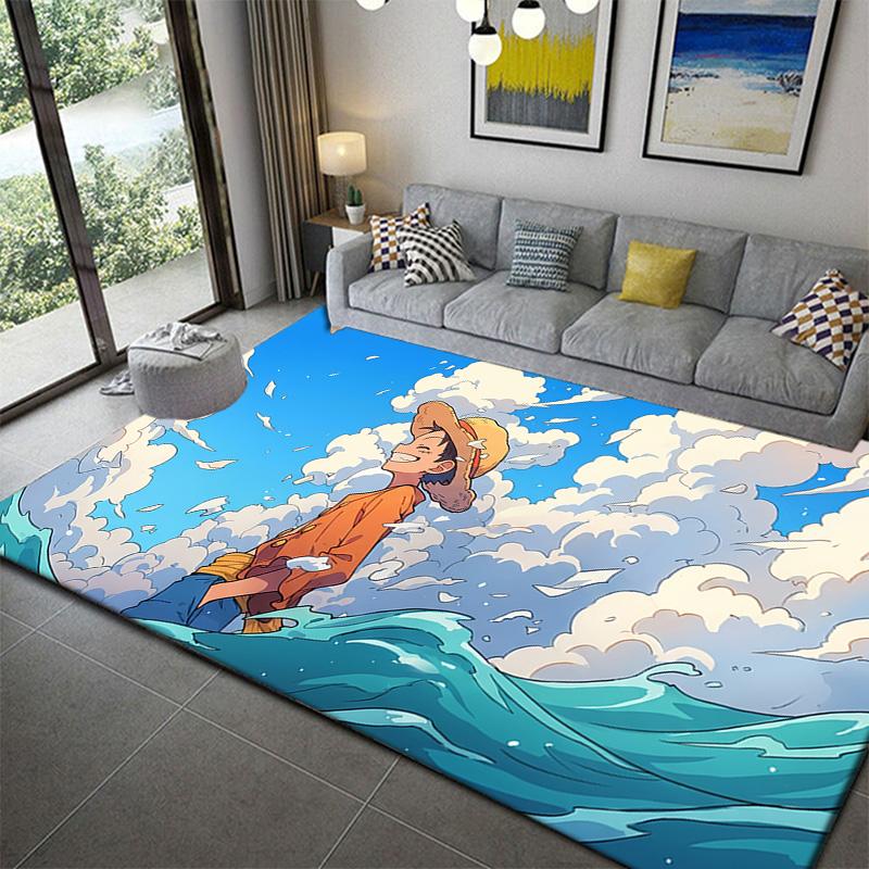 One Piece Anime Punk Style Rug Soft Cozy Non-Slip Carpet for Bedroom Living Room