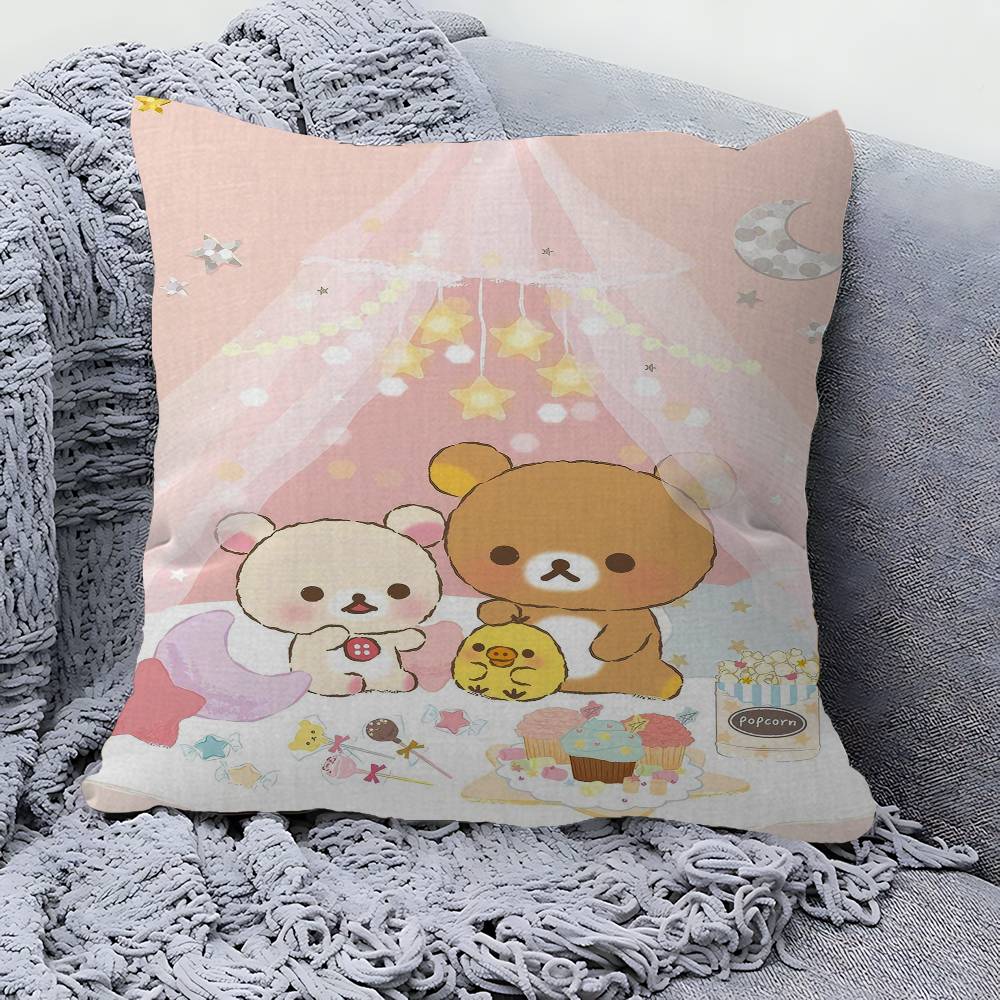 Аниме Милый Мультяшный Чехол на Подушку Rilakkuma Автомобильная Подушка-Плед для Дивана Автомобиля Рождественский Подарок xсм xсм