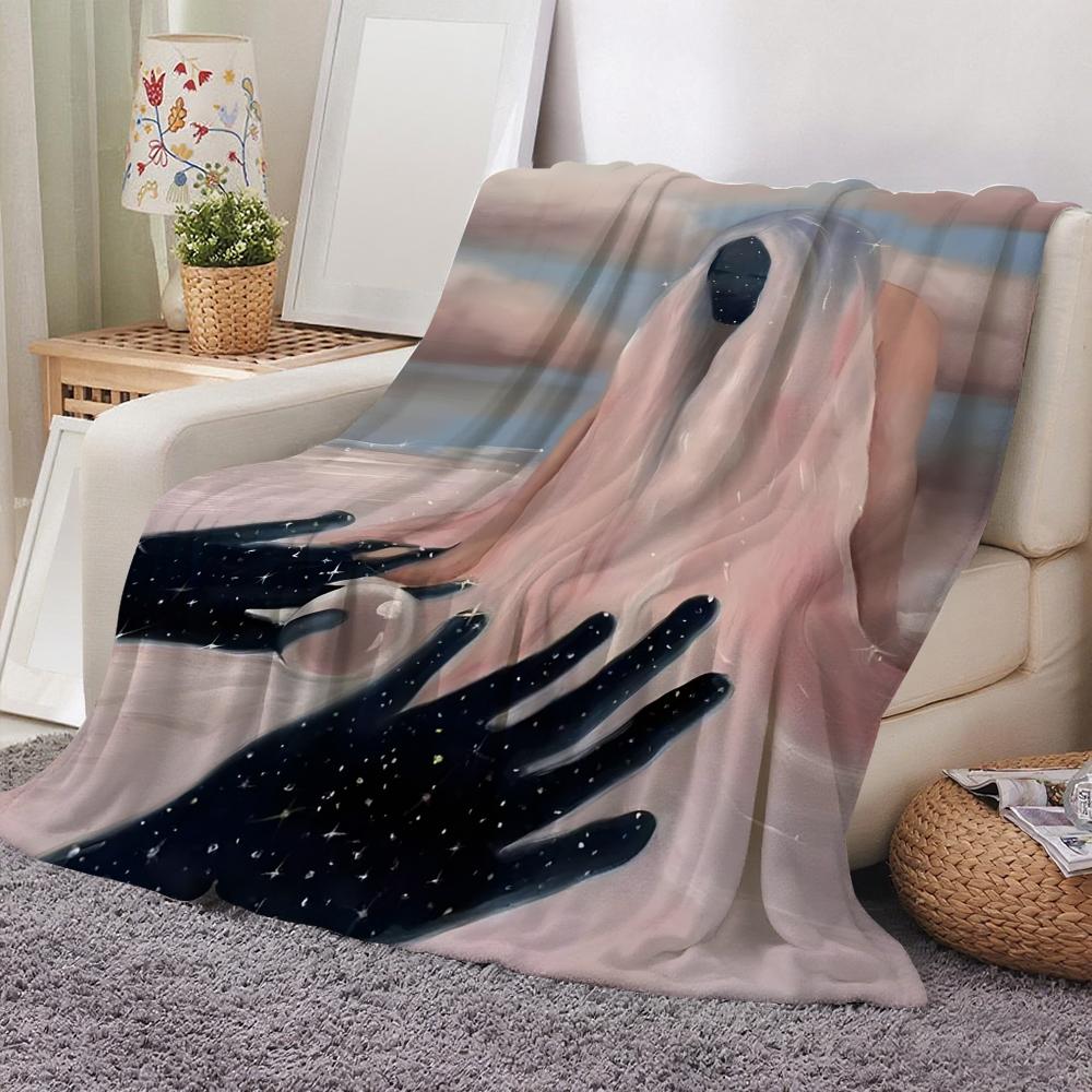 Art Pearls Scattered In The World Throw Flannel Throw Blanket: Soft Kid-Friendly Warm Anti-Static All Season Washable Couch