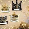Q1FD Набор из 6 новогодних коронных шляп Плотный картон Удобные головные уборы Элегантные аксессуары для празднования 2026 года