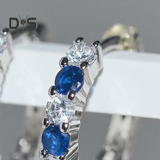 Серебряные серьги-кольца для женщин Серьги-кольца с кубическим цирконием на День матери Подарки на годовщину, день рождения