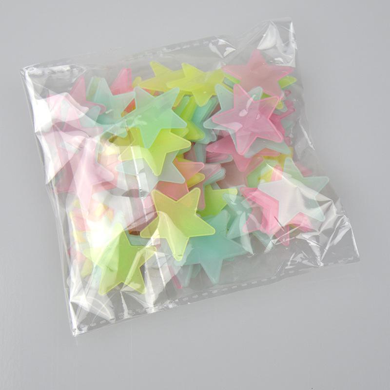 Luminous 3D Glow-in-the-Dark Star Wall Stickers for Children's Bedroom Decor