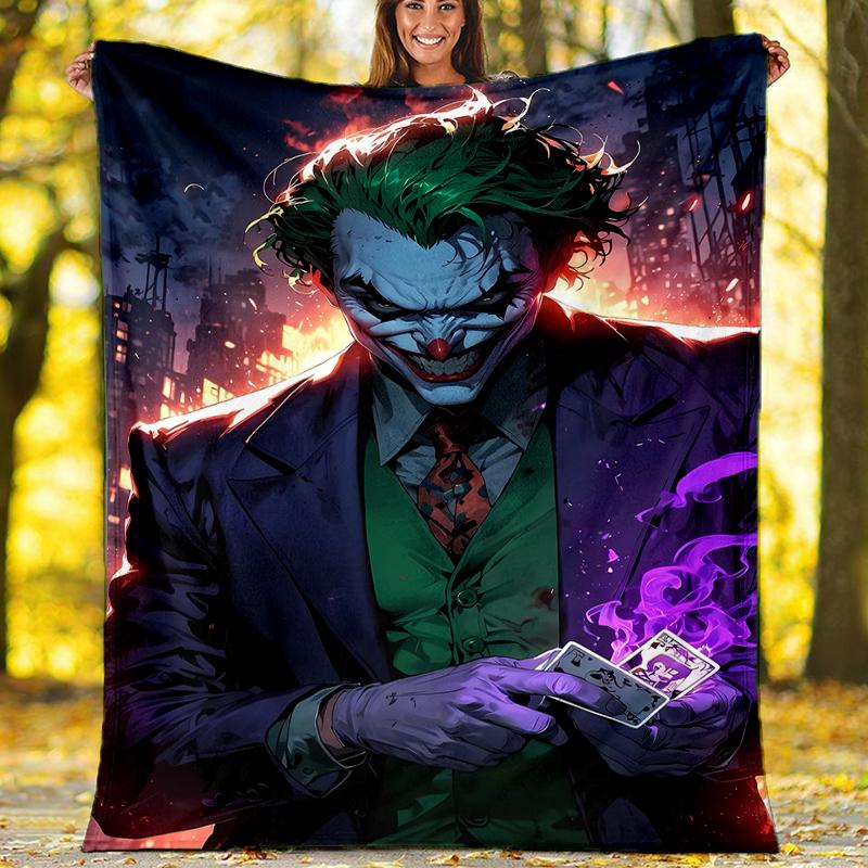 Joker Theme Printed Blanket - Perfect for Couch, Bed, Travel & Outdoor Use | Machine Washable, Cozy & Durable.