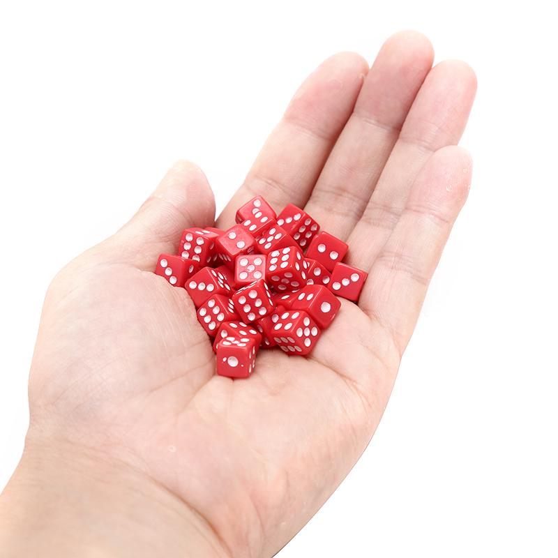 50Pcs Dices Gaming Dice Standard Six Sided Dice Birthday Parties Board Game