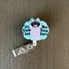 Funny Cat Retractable Badge Reel Acrylic Badge Reel Nurse Doctor ID Holder