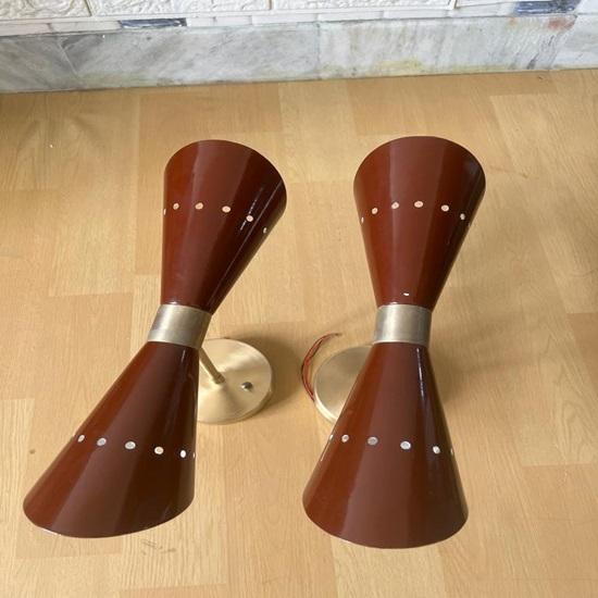 Бра Diabolo, латунный, итальянского производства, в стиле середины века, элегантный светильник на тумбочке, домашний декор, светильник