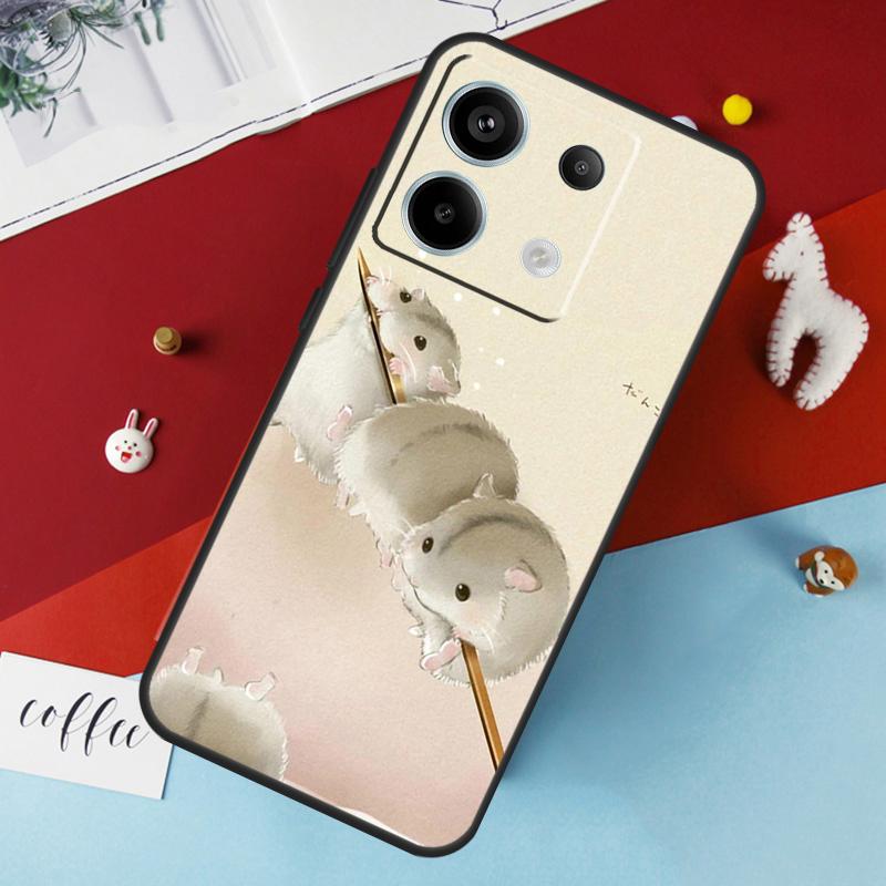 Чехол Hamsters для Xiaomi Redmi Note 13 12 10 8 9 11 Pro 12S 10S 11S Redmi 13C 10A 10C 9C 12C Cover