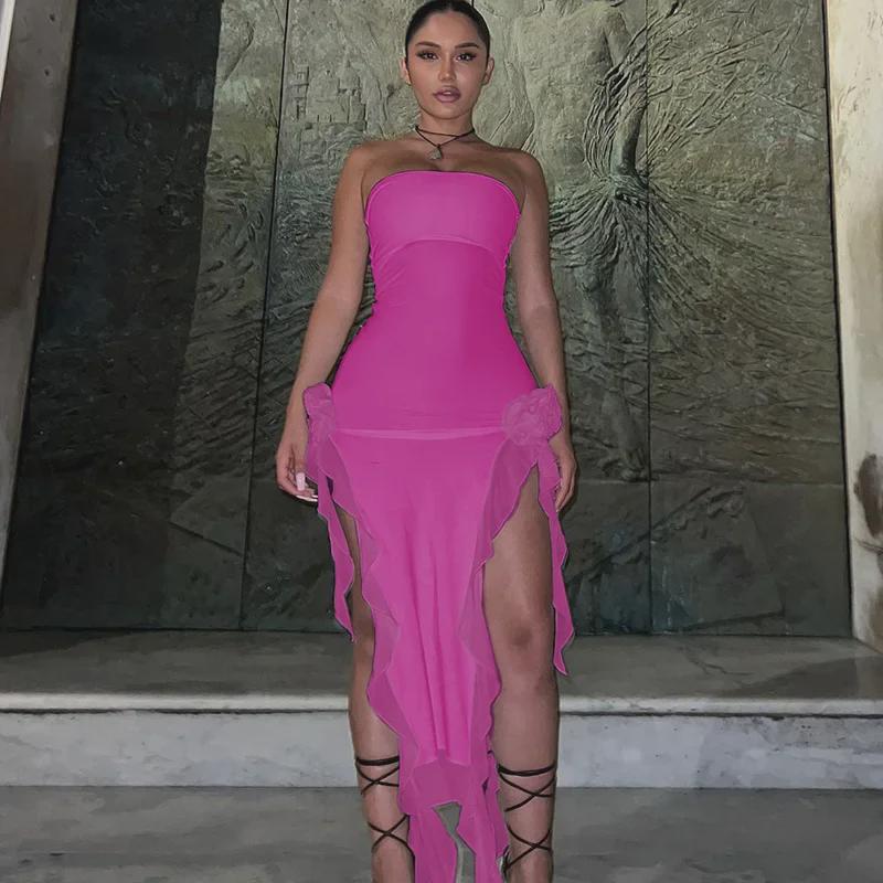 Женское сексуальное платье на одно плечо весна/лето 2024 г.