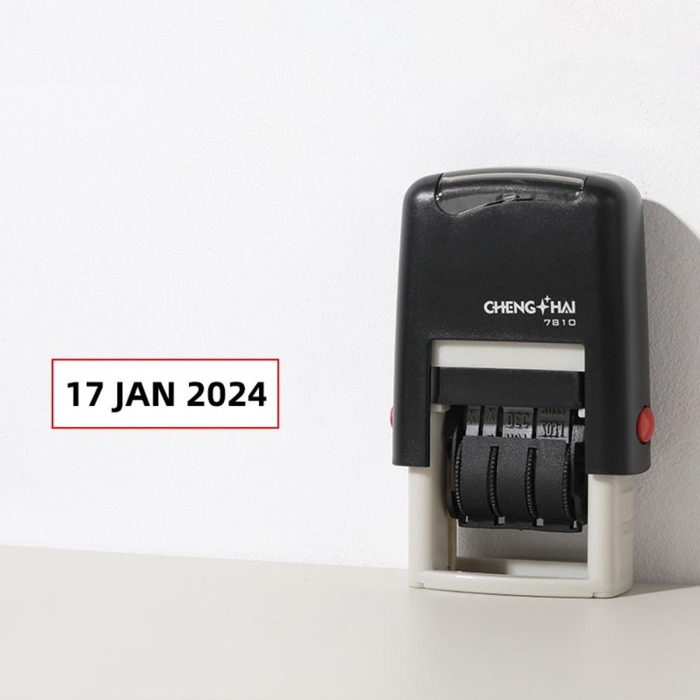 Handle Account Self-Inking Stamps English Version Date Wheel Stamp Date Stamps DIY Painting