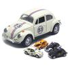 Miniature Simulation Back Car Model Diecast Alloy Pull Taxi Toy with Opening Door 0.0638888888888889 Scale Retro Car