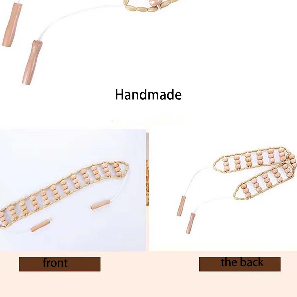 Деревянный массажер с откидной спинкой, прост в эксплуатации, вручную откройте заднюю полосу, массируйте меридианы, шейные позвонки и используйте ролик