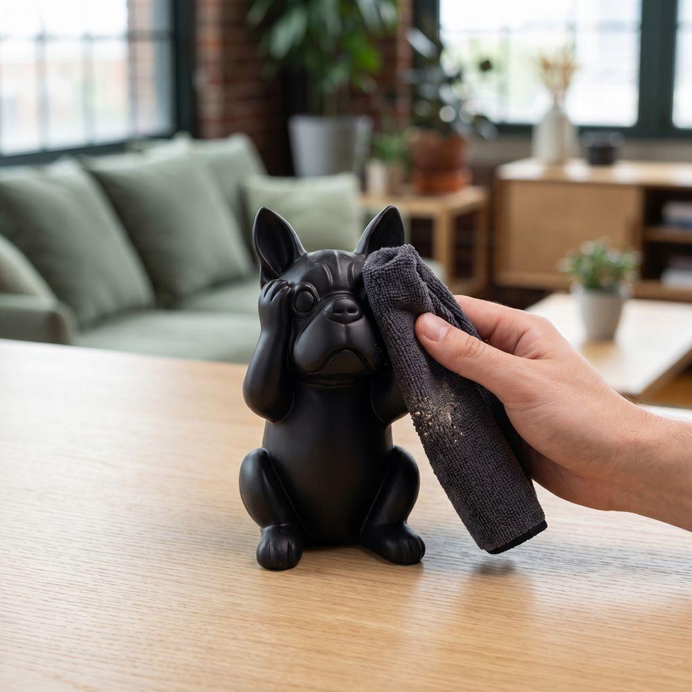3pcs Nordic Minimalist Style French Bulldog Statue Small Dog Sculpture Desktop Decoration