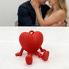 3D-печатные любовные украшения, фигурки сердец, креативный плетеный сидячий дизайн, домашний декор, подарок на День святого Валентина, декоративные скульптуры, настольный акцент