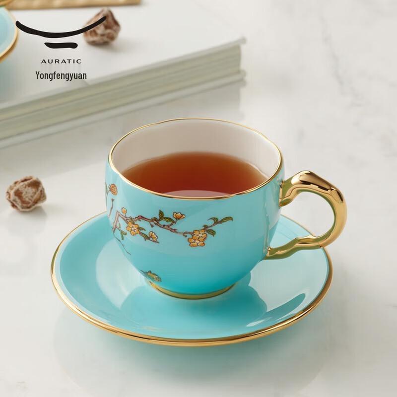 Yongfengyuan Madam Porcelain West Lake Blue 4-piece Tea Set