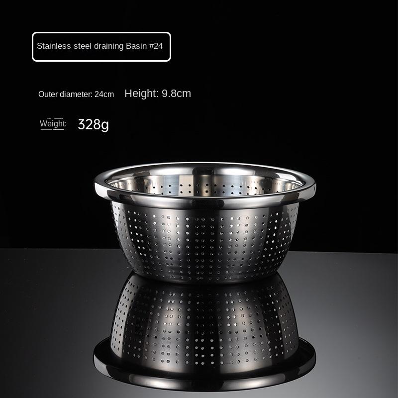 HANYANG 304 Чаша для смешивания из нержавеющей стали, утолщенная миска, широкая миска для супа, круглая миска для выпечки и лапши, для мытья посуды, слива, приготовления пищи