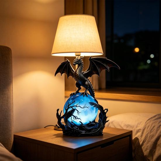 USB Powered Dragon LED Light, Gothic Style Decorative Ornament, Bedside Desk Lamp for Holiday Atmosphere, Home Night Light