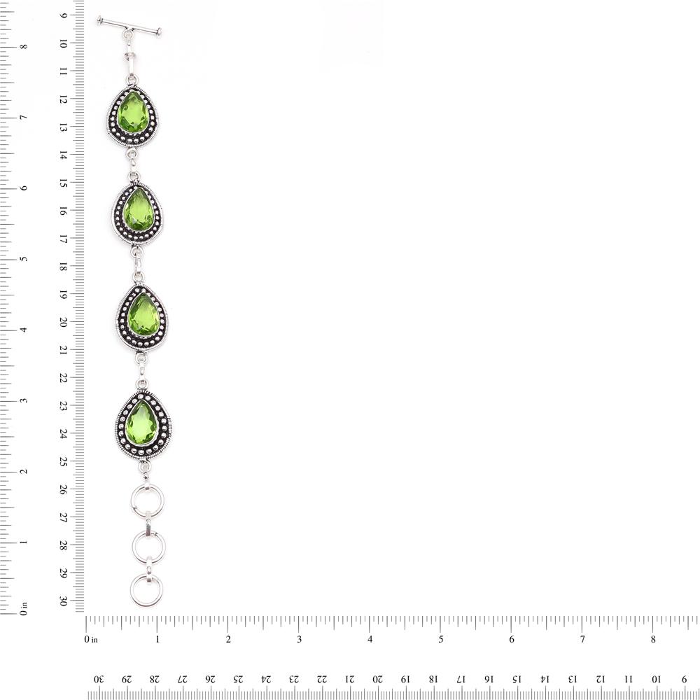 Peridot Quartz Gemstone Friends Jewelry Necklace Set 18-20''