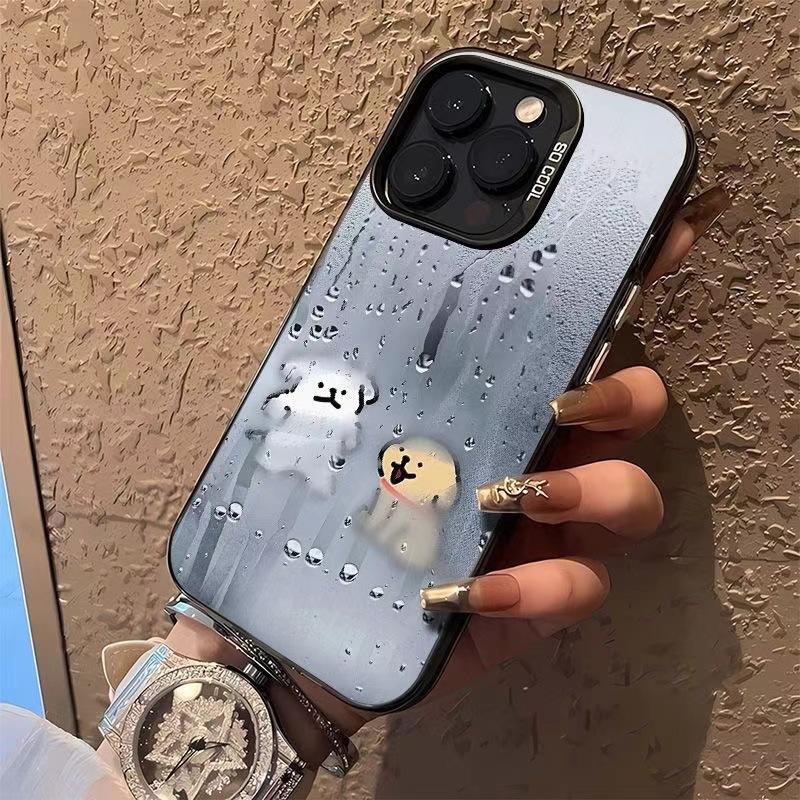 Собака с туманной линией для iPhone16promax противоударный 13promax чехол для iPhone 15plus новый 14