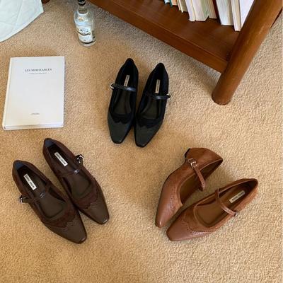 Британский стиль нишевый ретро слово с туфлями Мэри Джейн женские 2025 осень новый темперамент универсальные вечерние одинарные туфли