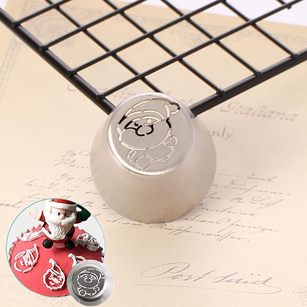 Russian Tulip Icing Piping Nozzles Christmas Stainless Steel Icecream Bakery Tips Pastry Bag Cupcake Cake Decorating Tools Molds
