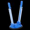 Adjustable Hands Free Baggy Rack Clip Kitchen Food Storage Bag Opener Holder Anti Slip (Blue)