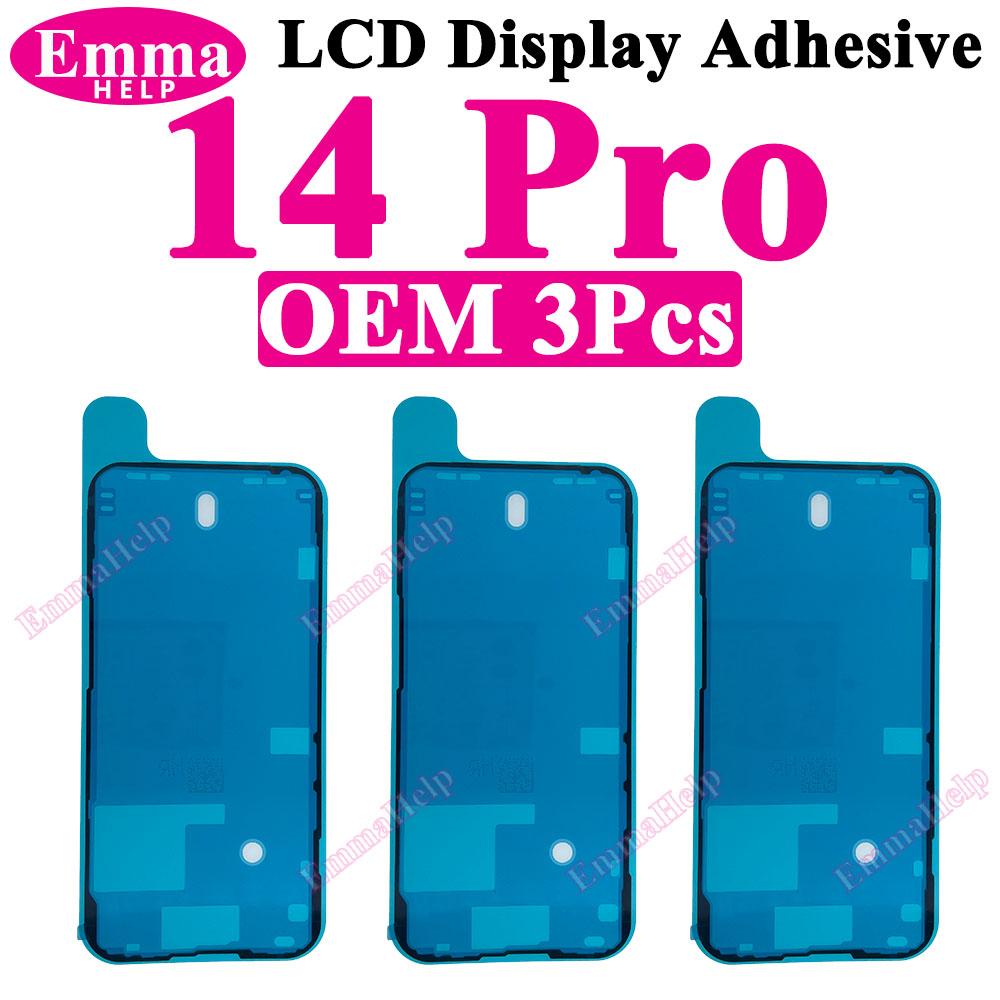 3 шт. Водонепроницаемая наклейка для iPhone 16 Pro Max 15 14 Plus 13 12 11 XsMax XR 8 SE Защитная клейкая лента для рамки ЖК-экрана, вырезанная по форме, клей