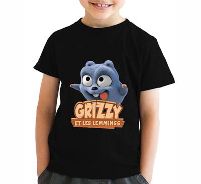 Grizzy And The Lemmings Детские Футболки Мальчики Мультфильм Повседневные Футболки с Коротким Рукавом Девочки Футболки с Круглым Вырезом Забавные Футболки с Медведем Детская Одежда