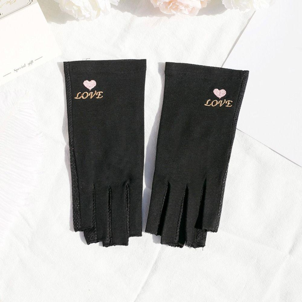 UV Protection Manicure Gloves Half Finger Nail Art Mittens New Sunscreen Gloves  for Home Salon