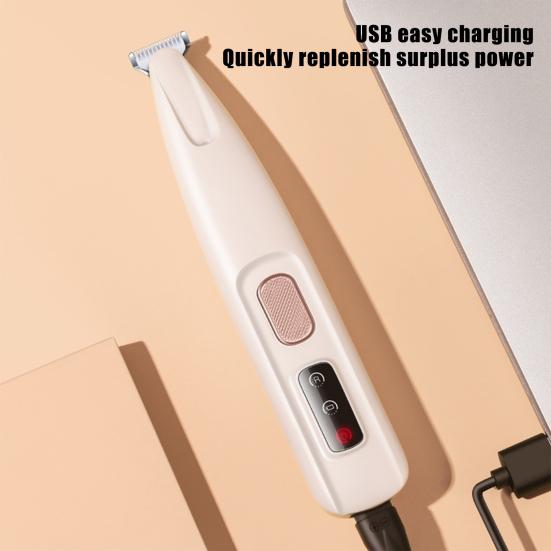 Dog Paw Trimmer with LED Light 3-in-1 Electric Dog Hair Grooming Clipper Low Noise Cordless Rechargeable Pet Shaver for Paws Ears Face Rump