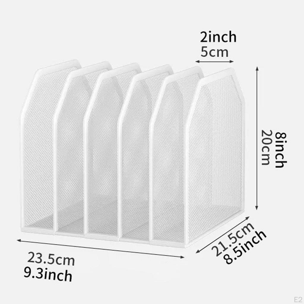 Desk File Organizer Mail Letter Tray Metal Stand Stylish Paper Sorter Management