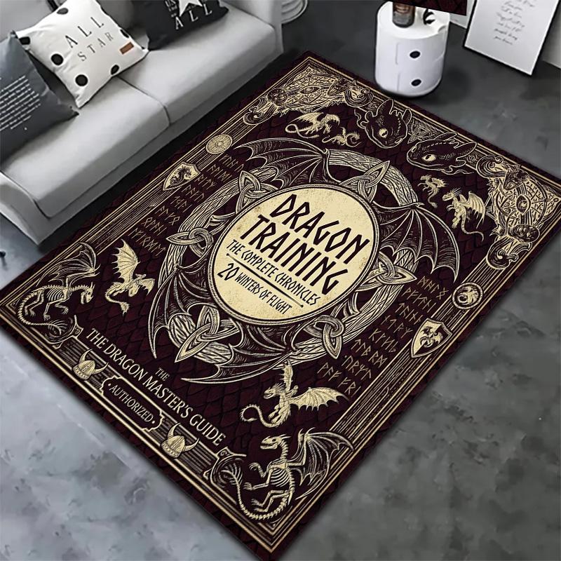 How Train Dragon Carpet Rug For Living Room Bedroom Home Sofa Decoration Kids Play Nonslip Floor Mat