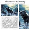 Frame Modern Painting By Numbers For Adults Canvas Painting Wolf Animal Winter Picture Drawing Home Decoration Unique Gift 40x50cm