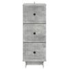 Drawer Chest Concrete Grey 33 x 34.5 x 90 cm Engineered Wood