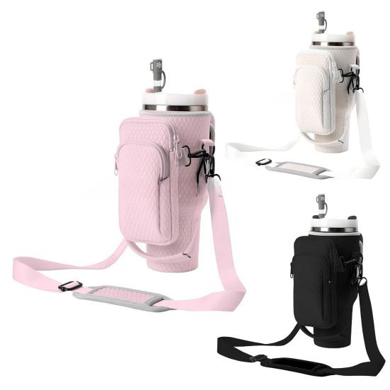 Держатель для бутылки с водой 40 унций со съемным карманом и регулируемым ремешком
