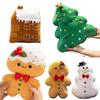 Cartoon Christmas Series Plush Doll Pillow Snowman House Gingerbread Man Christmas Tree Plush Toy Home Holiday Decoration