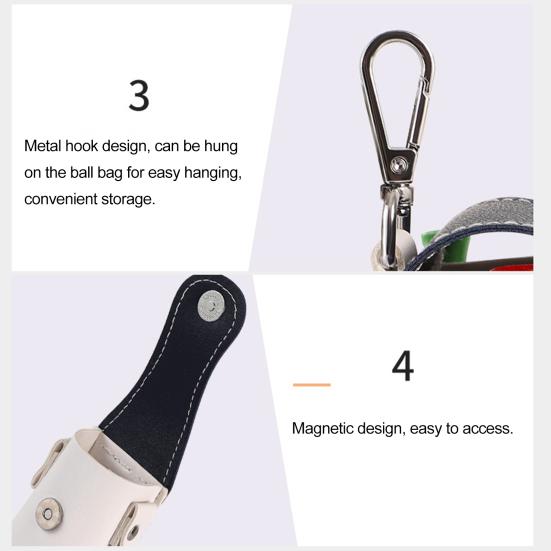 Mini Golf Ball Waist Bag Portable Faux Leather Golf Tees Holder Ball Storage Pouch Golfing Accessories for Golfers Men Women