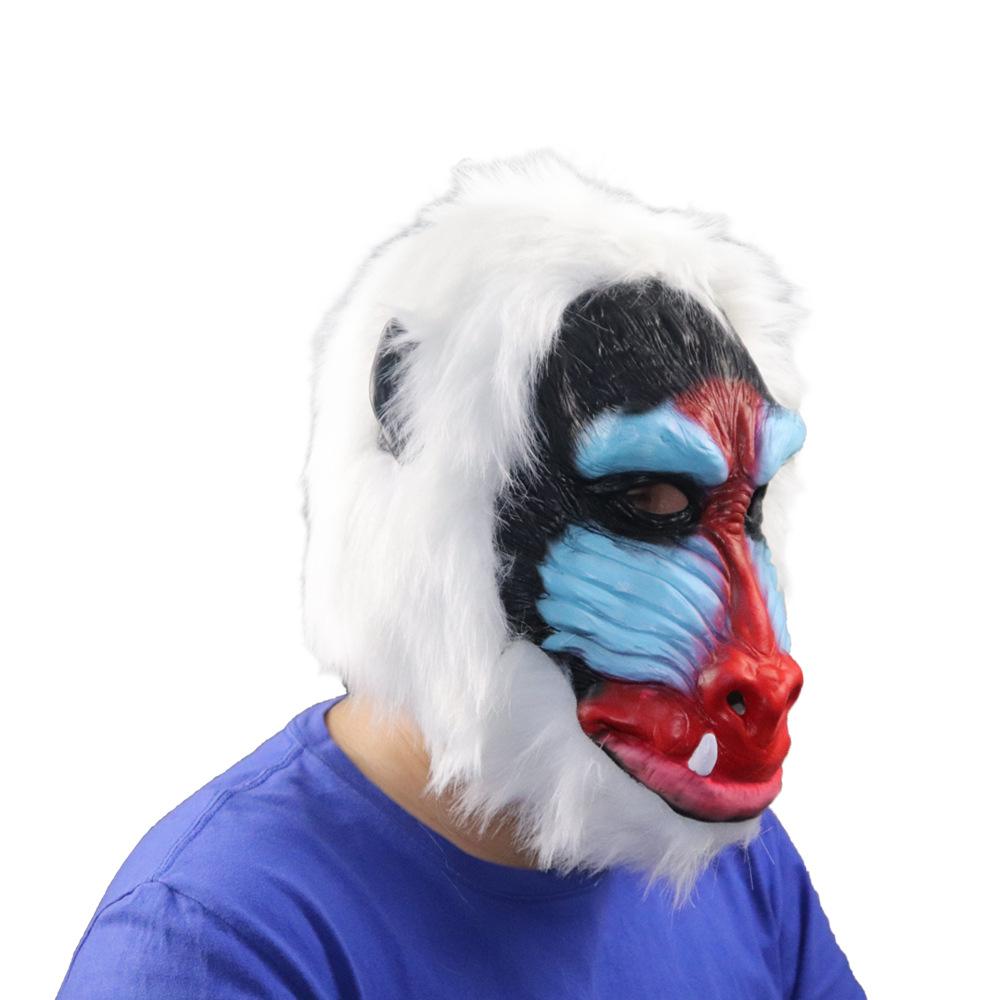 Red-faced baboon latex monkey gorilla headgear Halloween scary animal monkey mask baboon mask