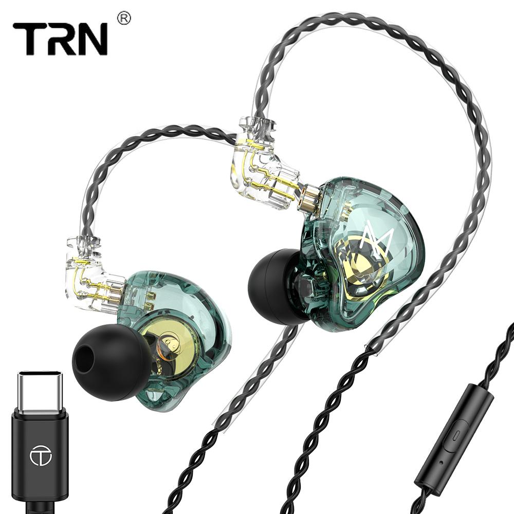 TRN MT1 Наушники-вкладыши HIFI Подвесные наушники для бега с тяжелыми басами Управление линией мобильного телефона Музыка с пшеничной гарнитурой Earbaria