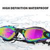 Anti-fog Adjustable Swimming Goggles Adults With Earplugs & Nose Clip Swim Glasses Professional HD Silicone Goggles Waterproof