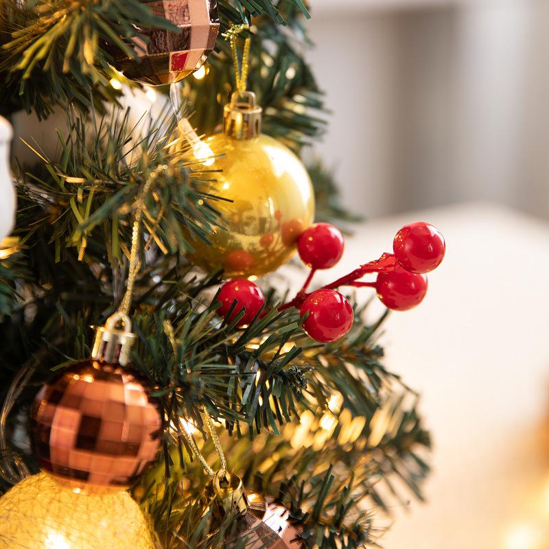 60cm Desktop Christmas Tree Set with Ornaments - DIY Holiday Decoration and Gift