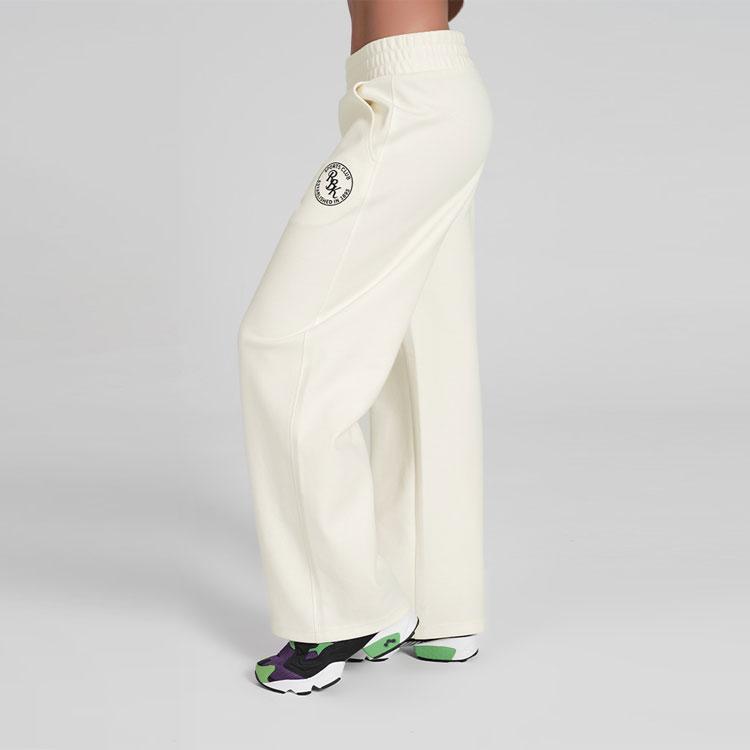 Reebok Свободные повседневные брюки со средней талией и буквами, женские брюки цвета Off-White 24SRC602WGW2