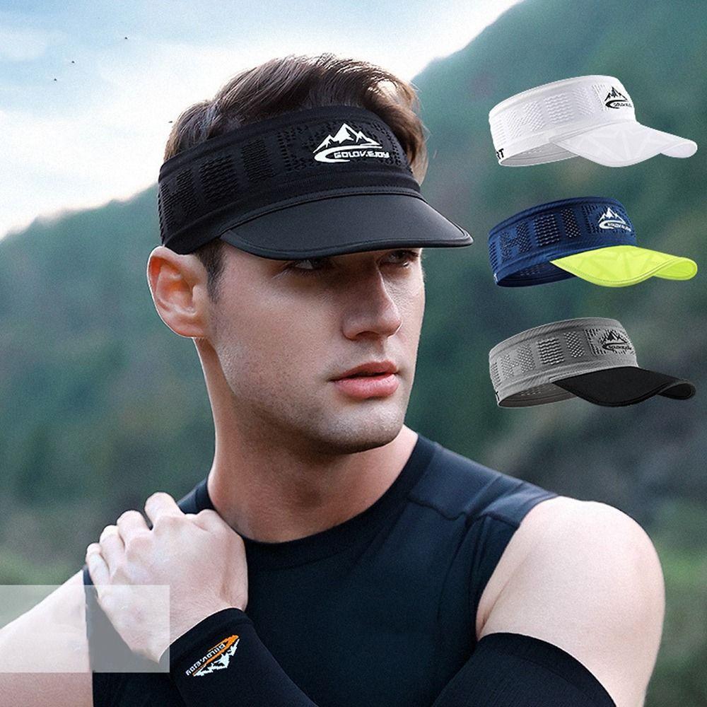 Caps Sun Shade Sunscreen Visor Hairband Empty Top Men Hats Elastic Hair Band Sports Hats Women Cap