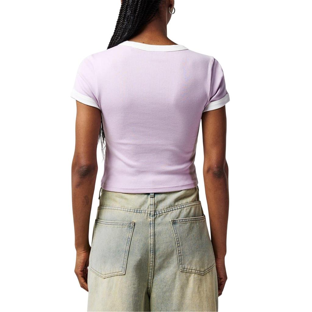Hugo Womens/Ladies Cotton Ringer Crop T-Shirt