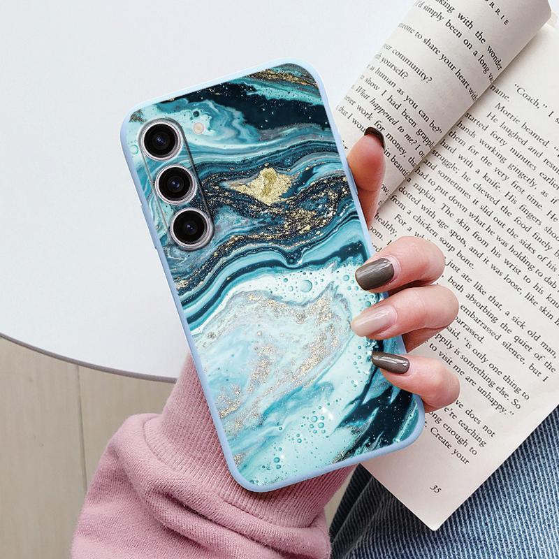 Чехол для Samsung A55 5G Задняя крышка Защитный силиконовый Funda Модный Мраморный Каменный Текстурный Coque для Samsung Galaxy A54 A56 Capa