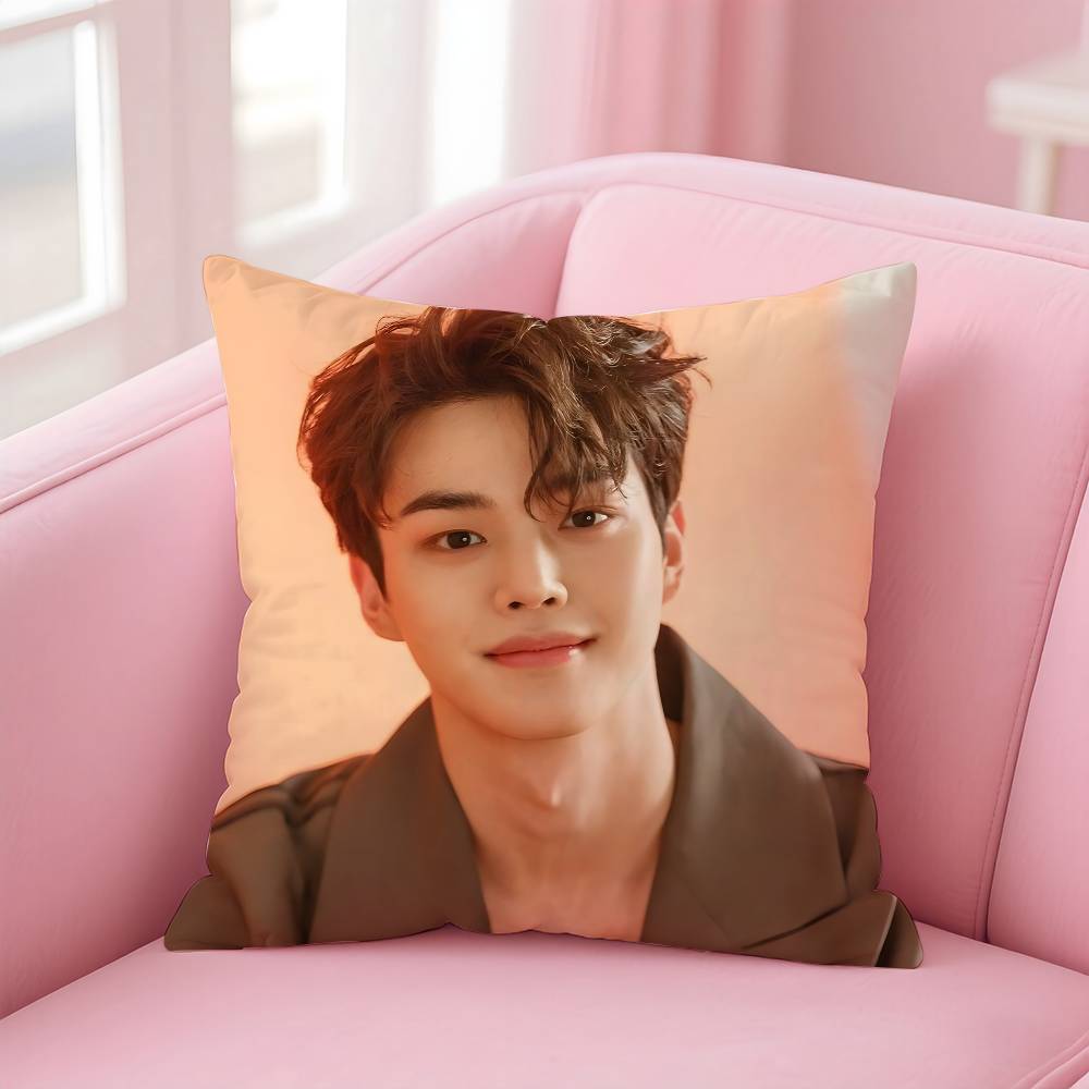 Korean s-Song k-Kang Pillow Case Pattern Printing Pillowcase Living Room Sofa Cushion Cover Bedroom Room Decor