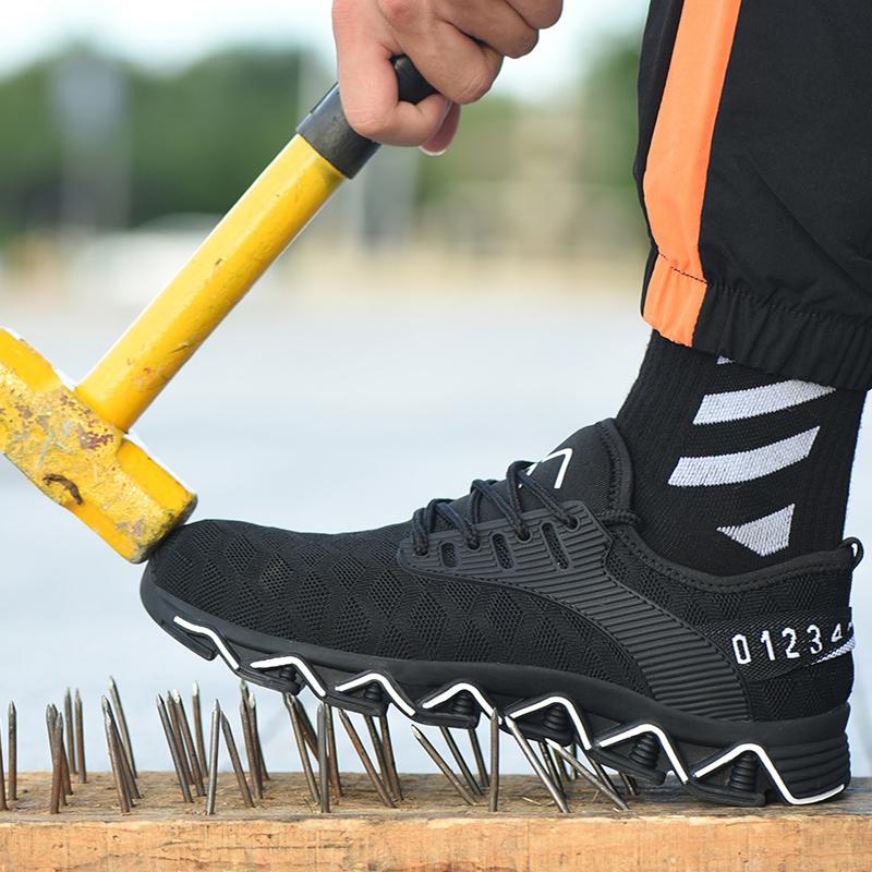 Неразрушаемый дизайн Защитная рабочая обувь Ботинки для мужчин Защитные ботинки со стальным подноском для мужчин Строительная обувь Защитные ботинки Кроссовки