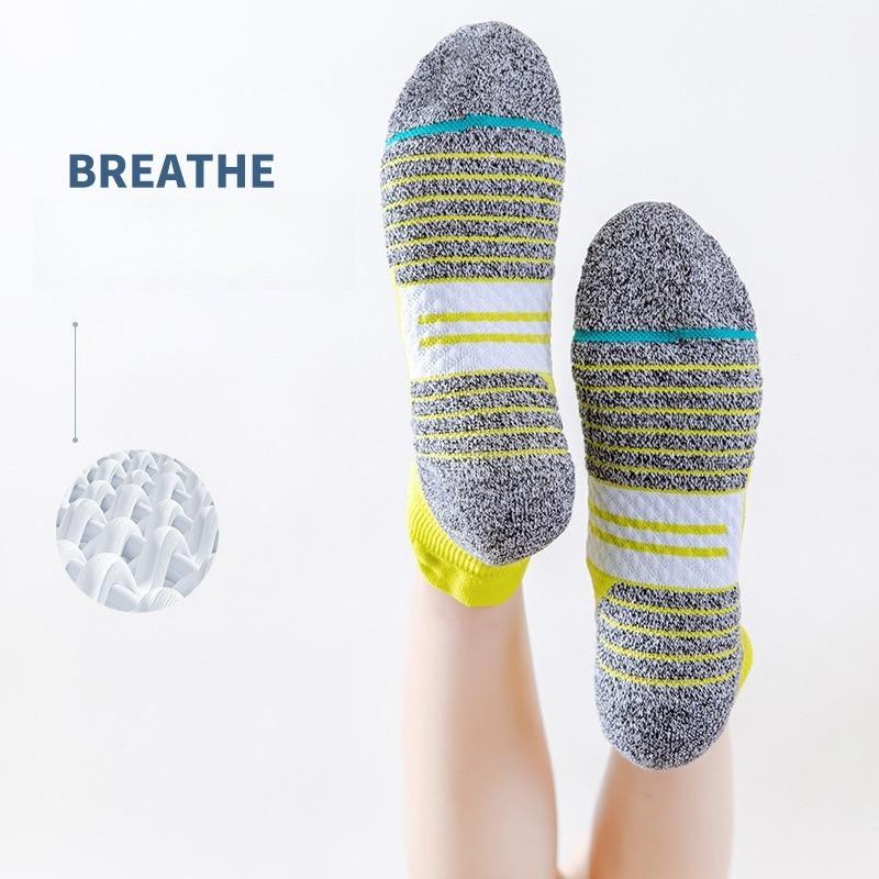 Спортивные носки для мужчин и женщин, поднимающие уши, быстросохнущие, компрессионные, для бега, фитнеса, утолщения, для баскетбола, осень и зима, для тренировок